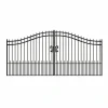 20 ft. Wrought Iron Driveway Gate - Arrow Design, Heavy-Duty