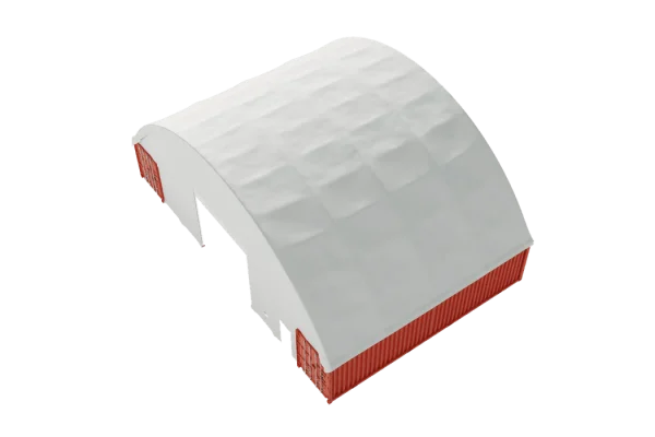 Container Shelter 60'x40'x20' (610g PVC) Double Trussed