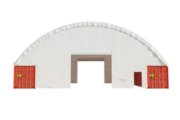 Container Shelter 60'x40'x20' (610g PVC) Double Trussed