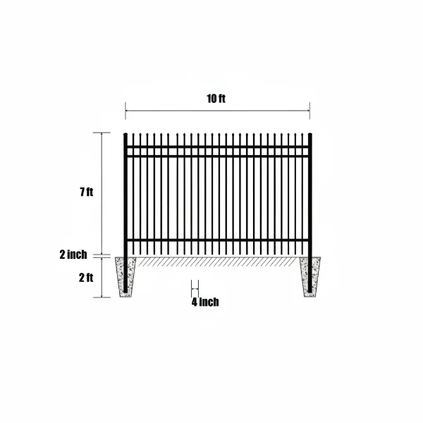 240FT Industrial Site Fencing 10’×7’ [24 Panels]