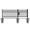 144FT 7’×4′ Sharp Top Industrial Ornamental Fencing Line - 20 Panels & 2 Gate